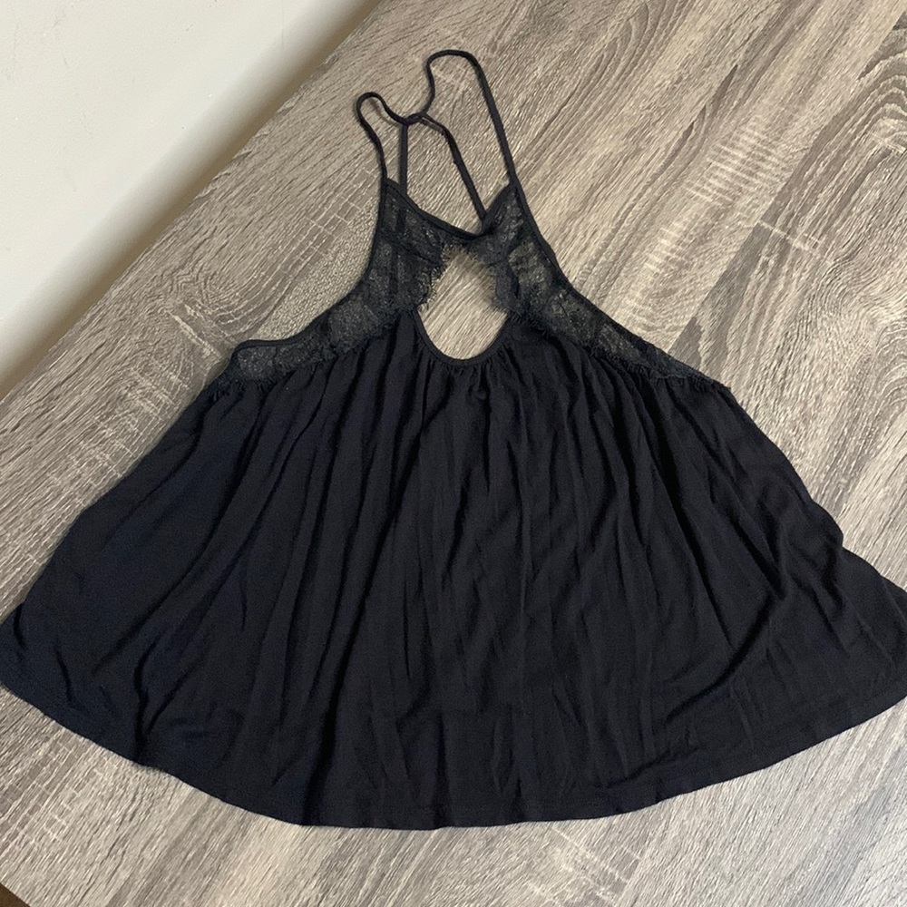 Kimchi Blue crop top with lace key hole front